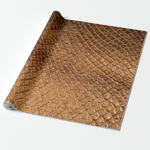Wellenförmige Textur Hintergrund Bronze-Schlangenl Geschenkpapier