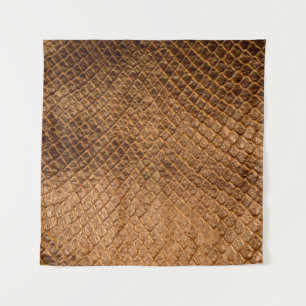 Wellenförmige Textur Hintergrund Bronze-Schlangenl Wandteppich