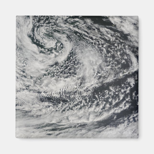 Wellenförmige Wellenwolken 2 Magnet (Vorne)