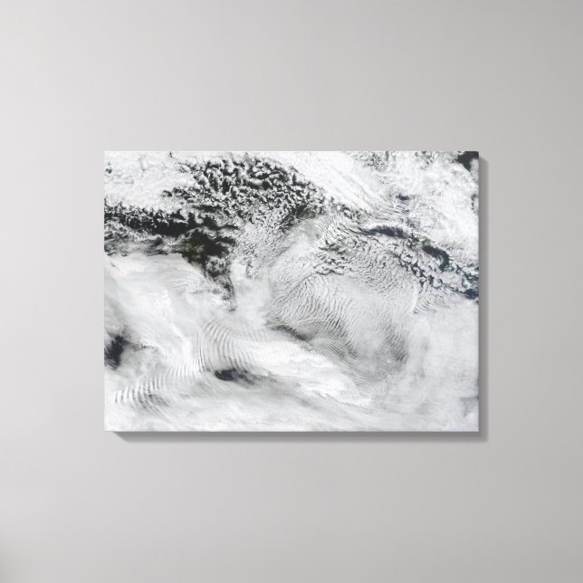 Wellenförmige Wellenwolken Leinwanddruck (Vorderseite)