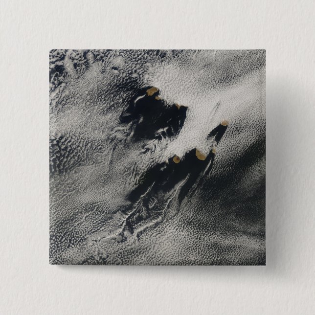Wellenförmige Wellenwolken und Wolkenbrüche Button (Vorderseite)