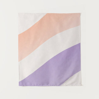 Wellenförmiger Gradient Beruhigende Linien Wandteppich