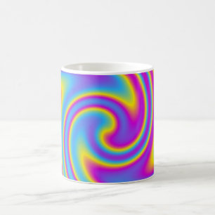 wellenförmiger Regenbogen Kaffeetasse