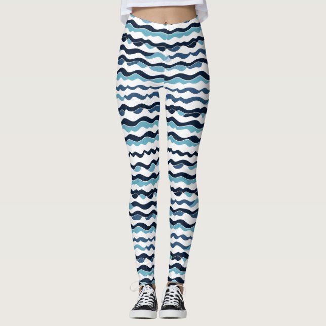 Wellenförmiges Muster Leggings (Vorderseite)