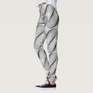 Wellenförmiges optisches Täuschungsmuster Nahtlo Leggings