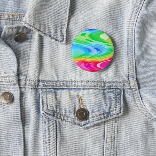 Wellenförmiges Regenbogenmuster Button (Beispiel)