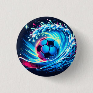 Wellenfußballball Futuristische Ozeanfußball-Surf Button