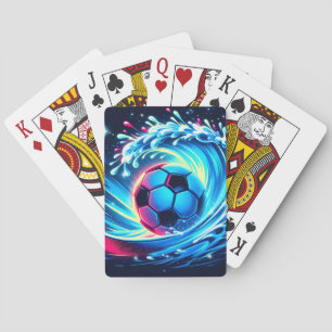 Wellenfußballball Futuristische Ozeanfußball-Surf Spielkarten
