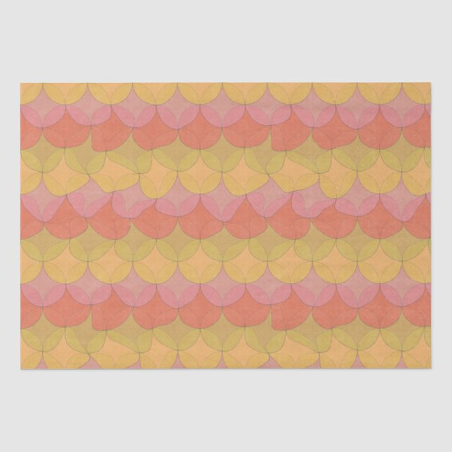 Wellengeometrisches Gewebepapier Seidenpapier (Vorderseite)