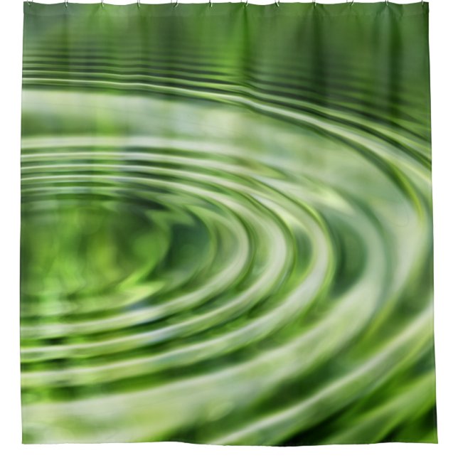 Wellenkonzentrische Wellen Duschvorhang (Vorderseite)