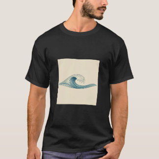 Wellenkreuz seiner Linien glatt und fließend, T-Shirt