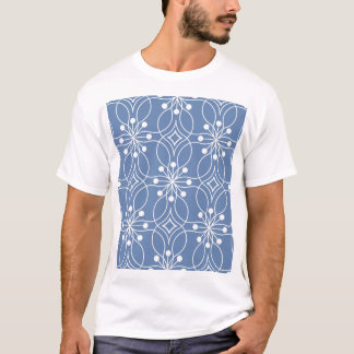 Wellenlinien Geometrisches Vintage-Muster T-Shirt