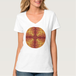 Wellenlinienkreuz-Overlay T-Shirt