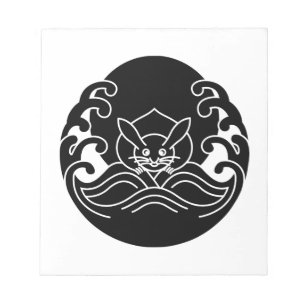 Wellenmondhase Notizblock