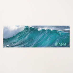 Wellenreiten (mit personalisiertem Namen) Yoga Mat Yogamatte