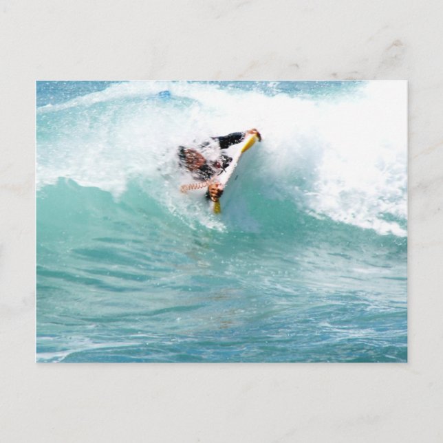 Wellenreiten Postkarte (Vorderseite)