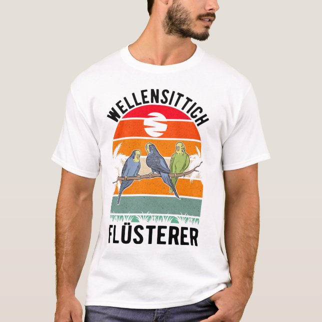Wellensittich Flüsterer Nymphensittich Sittich T-Shirt (Vorderseite)