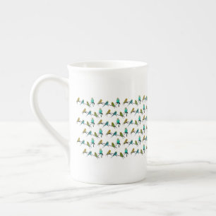 Wellensittich-Frenzy-Tasse Prozellantasse