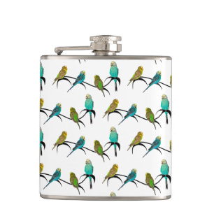 Wellensittich-Hektik-Hip-Flask (Farbe wählen) Flachmann