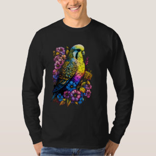 Wellensittich-Mutter-Blume Budgerigar Sittich Voge T-Shirt