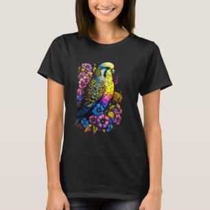 Wellensittich-Mutter-Blume Budgie Papagei Vogel Mu T-Shirt