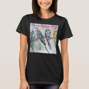Wellensittich Sittich Damen Lustiges Weihnachten T-Shirt