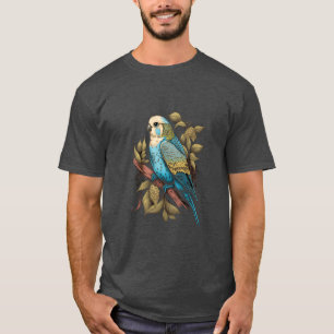 Wellensittich Sittich Papagei Vogel Retro Vintage T-Shirt