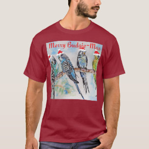 Wellensittich Weihnachten Fröhliche Wellensittich- T-Shirt