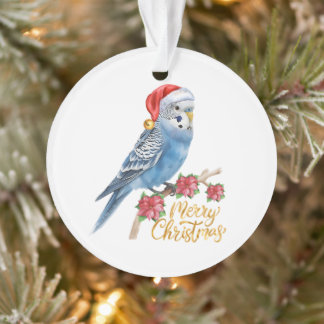 Wellensittich Weihnachten Ornament
