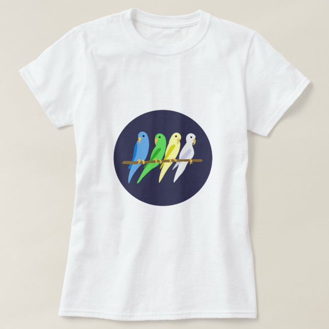 Wellensittiche T-Shirt (Design vorne)