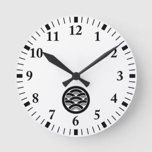 Wellenüberschneidungen im Kreis Runde Wanduhr