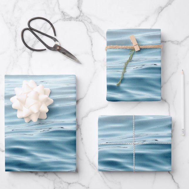 Wellenwasser Geschenkpapier Set (Vorderseite)