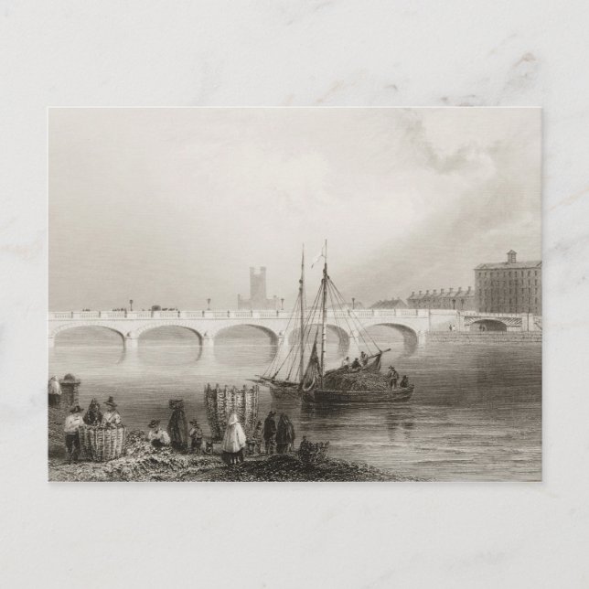 Wellesley Bridge, Limerick, Irland Postkarte (Vorderseite)