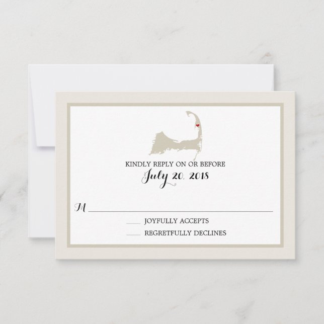 Wellfleet Cape Cod | Mariage RSVP (Devant)
