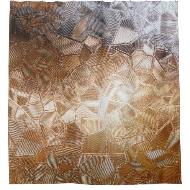 Wellglas mit Hintergrundbeleuchtung. Schönes Licht Duschvorhang (Vorderseite)