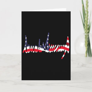 Wellige amerikanische Flagge 47. Präsident Untersc Karte