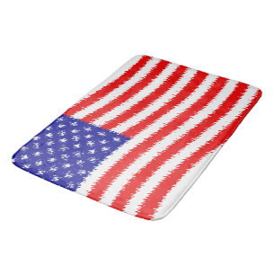 Wellige amerikanische Flagge Badematte
