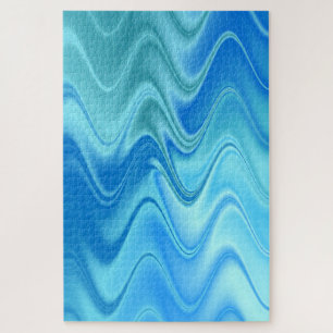 Wellige blaue Abstraktion