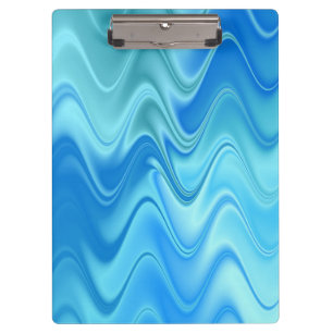 Wellige Blaue Abstraktion Klemmbrett