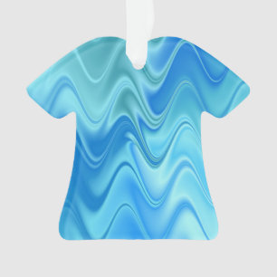 Wellige blaue Abstraktion Ornament
