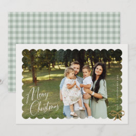 Wellige Fotografie mit Schleife Frohe Weihnachten