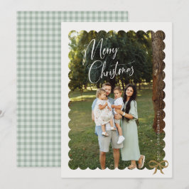 Wellige Fotografie mit Schleife Frohe Weihnachten