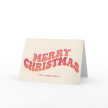 Wellige groovige Schrift Frohe Weihnachten