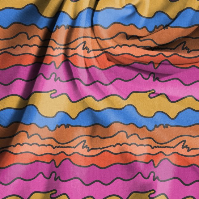 Wellige horizontale abstrakte erdige Farben Stoff (Von Creator hochgeladen)
