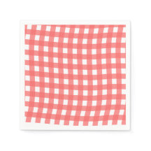 Wellige Koralle Rosa Gingham Karo Muster