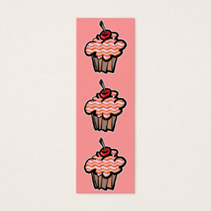 wellige Linien Cupcake Lesezeichen