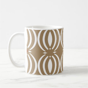 Wellige Linien im geometrischen Vintage-Design Kaffeetasse