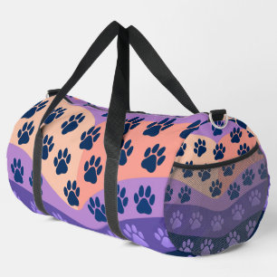 Wellige Pfotenabdruck-Tiertransporttasche Duffle Bag