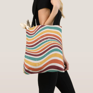 Wellige Streifen, Grunge. Retro Tasche