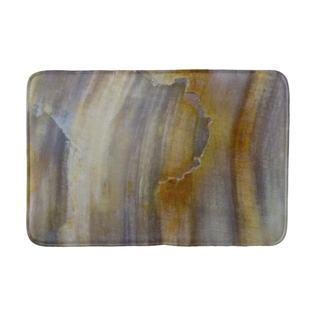 Wellige versteinerte Holz Badematte (Vorderseite)